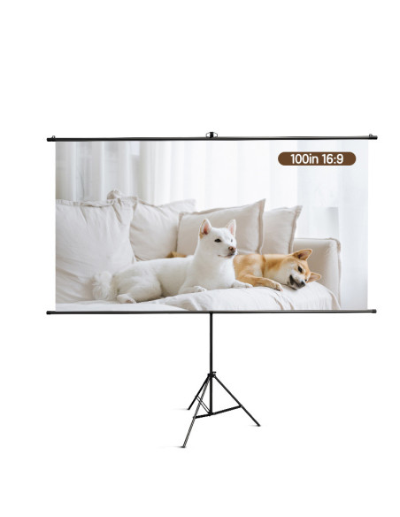 DLES903,Ecran proiectie 220 x 124.5 cm manual pe trepied deli