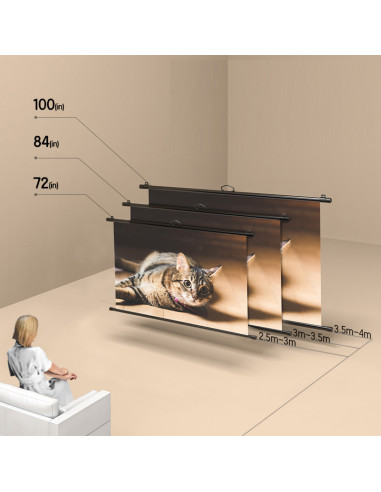 DLES901,Ecran proiectie 160 x 92 cm manual pe trepied deli