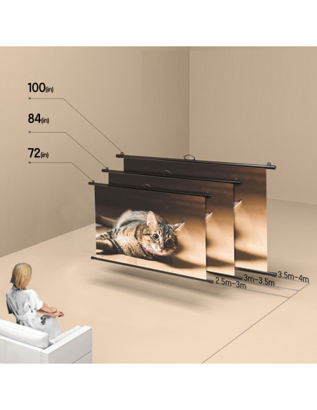 DLES902,Ecran proiectie 186 x 104.5 cm manual pe trepied deli