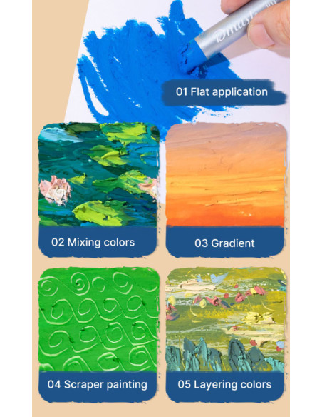 DLEC340-36,Creioane ulei pastel profesionale 36 culori dmast by pebeo