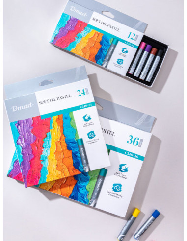 DLEC340-36,Creioane ulei pastel profesionale 36 culori dmast by pebeo