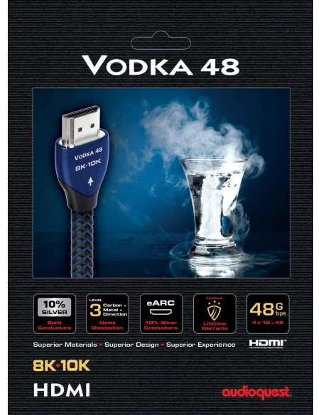 HDM48VOD200,Cablu HDMI 8K-10K AudioQuest Vodka 48Gbps 2m
