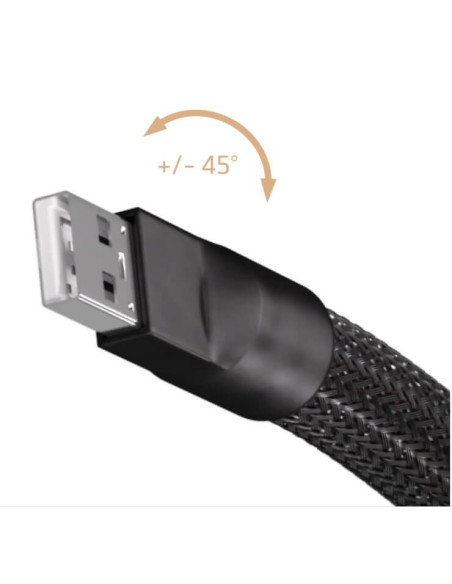007187610,Cablu multimedia premium High-end USB2.0 A-B, Inakustik Referenz USB-2405 AIR, 1m, conectori ajustabili, 007187610