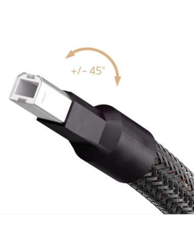 007187610,Cablu multimedia premium High-end USB2.0 A-B, Inakustik Referenz USB-2405 AIR, 1m, conectori ajustabili, 007187610