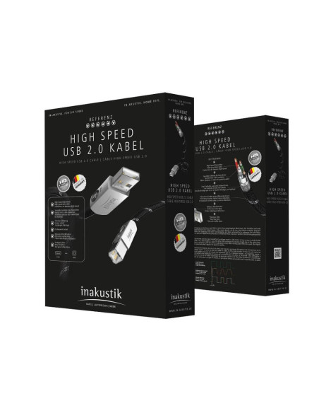 007170075,Cablu premium High Speed USB2.0 A-B, Inakustik Referenz, 0.75m, 007170075