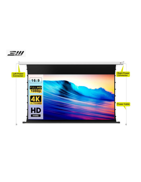 16/9EL240TAB,Ecran de proiectie electric tensionat de perete/tavan Blackmount, 240x135 cm, Format 16:9