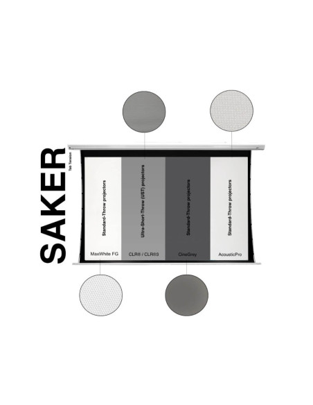 SKT135XHD5-E10,Ecran de proiectie electric tensionat ALR, 299x168cm, EliteScreens Saker SKT135XHD5-E10,format 16:9, 5D Cine Grey