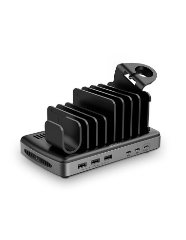 73436,Statie de incarcare Lindy cu 6 porturi USB, 160W, 73436
