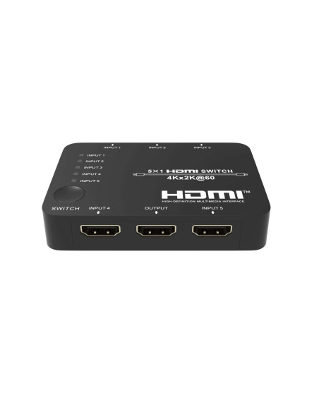HDCVT-HDS-B51,Switch HDMI2.0b 5x1 4K@60Hz 4:4:4, HDCP2.2, 3D cu telecomanda