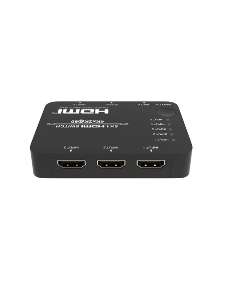 HDCVT-HDS-B51,Switch HDMI2.0b 5x1 4K@60Hz 4:4:4, HDCP2.2, 3D cu telecomanda