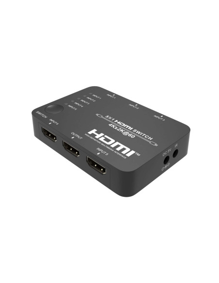 HDCVT-HDS-B51,Switch HDMI2.0b 5x1 4K@60Hz 4:4:4, HDCP2.2, 3D cu telecomanda