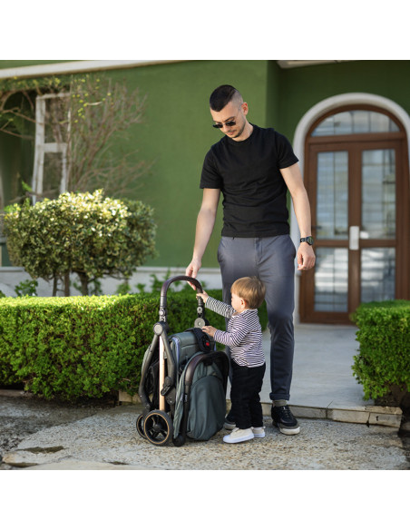10021992406,Carucior Set 2 in 1, autofold, Loret, cosulet auto inclus, pana la 22 kg, Grey