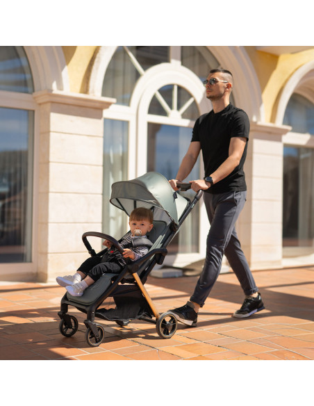 10021992406,Carucior Set 2 in 1, autofold, Loret, cosulet auto inclus, pana la 22 kg, Grey