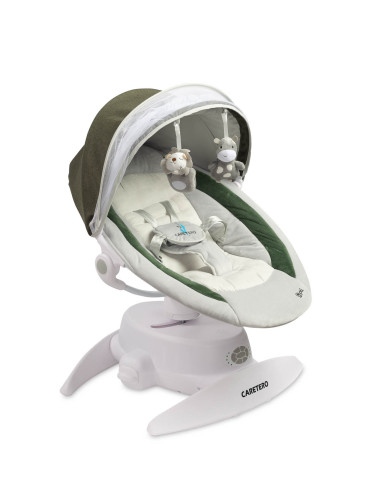 TERO-8003,Leagan electric rotativ 360⁰ cu telecomanda, melodii, sunete, senzor de mișcare și inclinare reglabila Caretero OPTI V