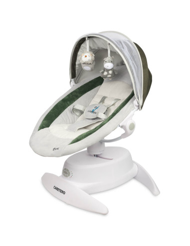 TERO-8003,Leagan electric rotativ 360⁰ cu telecomanda, melodii, sunete, senzor de mișcare și inclinare reglabila Caretero OPTI V