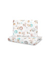SILLO-43591,Set lenjerie de pat bumbac 100% cu 2 piese 100x135 cm/40x60 cm Sensillo Planete