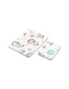 SILLO-43591,Set lenjerie de pat bumbac 100% cu 2 piese 100x135 cm/40x60 cm Sensillo Planete