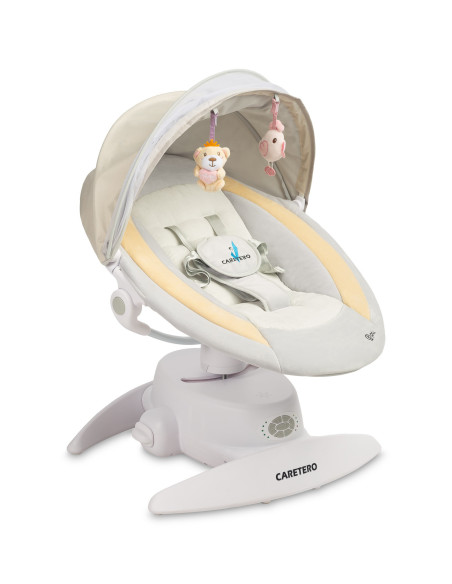 TERO-8005,Leagan electric rotativ 360⁰ cu telecomanda, melodii, sunete, senzor de mișcare și inclinare reglabila Caretero OPTI B