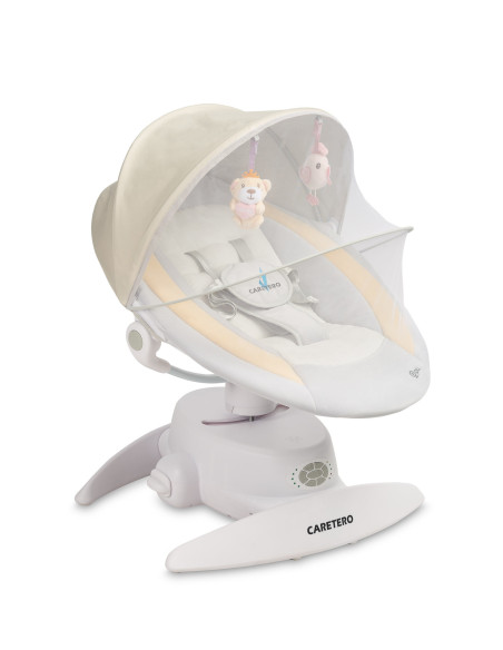 TERO-8005,Leagan electric rotativ 360⁰ cu telecomanda, melodii, sunete, senzor de mișcare și inclinare reglabila Caretero OPTI B