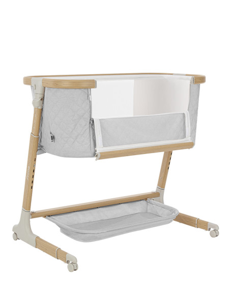 CRL-16503-GREY,Patut co-sleeping cu sistem de leganare electronica, melodii, senzor de miscare, timer, bluetooth Carrello PRIMA 