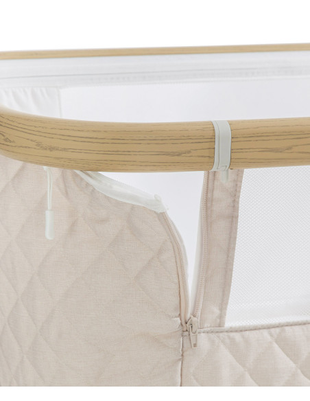 CRL-16503-GREY,Patut co-sleeping cu sistem de leganare electronica, melodii, senzor de miscare, timer, bluetooth Carrello PRIMA 