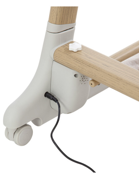 CRL-16503-GREY,Patut co-sleeping cu sistem de leganare electronica, melodii, senzor de miscare, timer, bluetooth Carrello PRIMA 