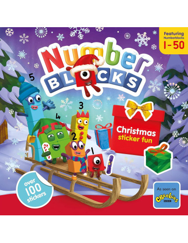 9781802630282,Carte cu abtibilduri Numberblocks - Craciun Fericit