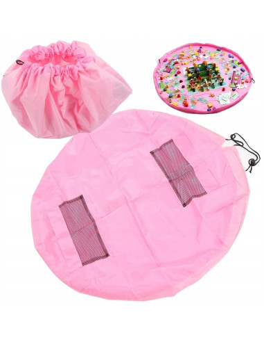 UP-drl_covroz,Covoras de joaca si saculet de jucarii 2 in 1 - Roz