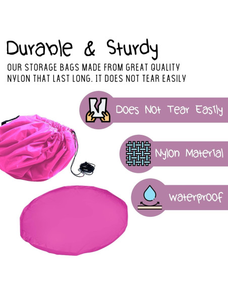 UP-drl_covroz,Covoras de joaca si saculet de jucarii 2 in 1 - Roz