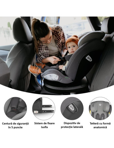 324087060,Scaun auto iSize 40-150 cm Coccolle Nyota Diamond black
