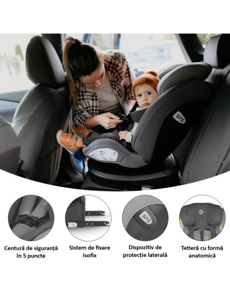 324087071,Scaun auto iSize 40-150 cm Coccolle Nyota Moonlit grey