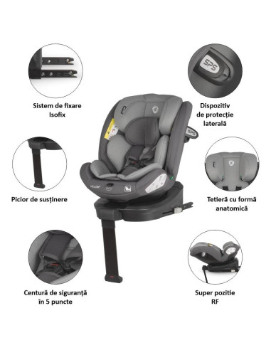 324087160,Scaun auto iSize 40-150 cm Coccolle Sidra Diamond black