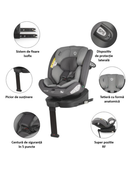 324087160,Scaun auto iSize 40-150 cm Coccolle Sidra Diamond black
