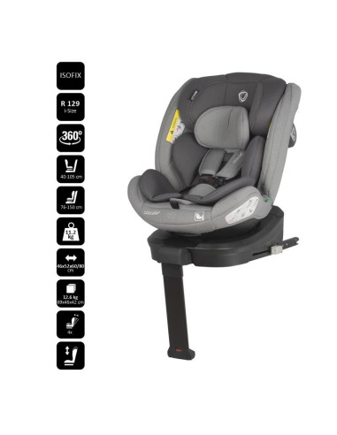 324087171,Scaun auto iSize 40-150 cm Coccolle Sidra Moonlit grey