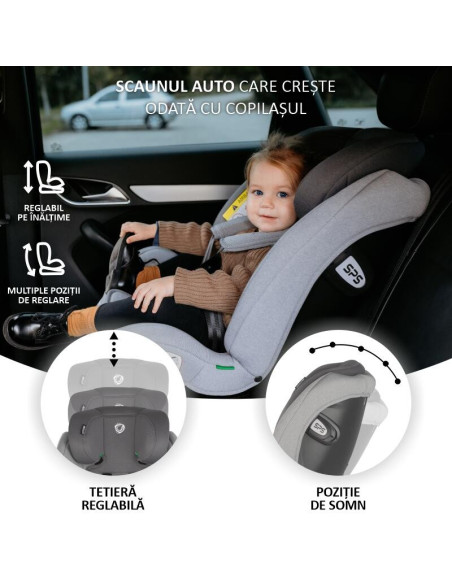 324087171,Scaun auto iSize 40-150 cm Coccolle Sidra Moonlit grey