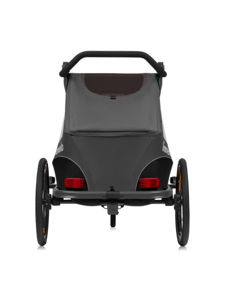 BN-LO-CAMA_GREY_GRAPHITE,Carucior si remorca de bicicleta, Lionelo, Cama, Multifunctional, Pentru 1 sau 2 copii, Cu sistem de ab