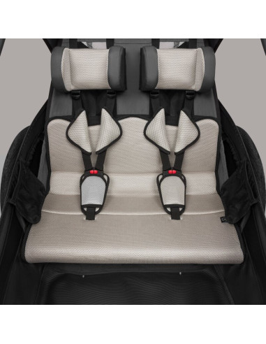 BN-LO-CAMA_GREY_GRAPHITE,Carucior si remorca de bicicleta, Lionelo, Cama, Multifunctional, Pentru 1 sau 2 copii, Cu sistem de ab