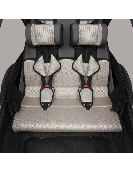 BN-LO-CAMA_GREY_GRAPHITE,Carucior si remorca de bicicleta, Lionelo, Cama, Multifunctional, Pentru 1 sau 2 copii, Cu sistem de ab
