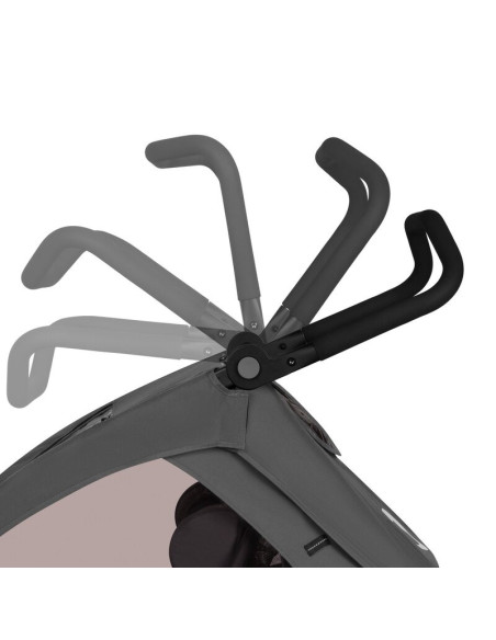 BN-LO-CAMA_GREY_GRAPHITE,Carucior si remorca de bicicleta, Lionelo, Cama, Multifunctional, Pentru 1 sau 2 copii, Cu sistem de ab