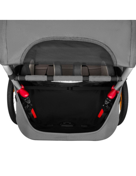 BN-LO-CAMA_GREY_GRAPHITE,Carucior si remorca de bicicleta, Lionelo, Cama, Multifunctional, Pentru 1 sau 2 copii, Cu sistem de ab