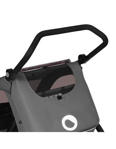 BN-LO-CAMA_GREY_STONE,Carucior si remorca de bicicleta, Lionelo, Cama, Multifunctional, Pentru 1 sau 2 copii, Cu sistem de absor