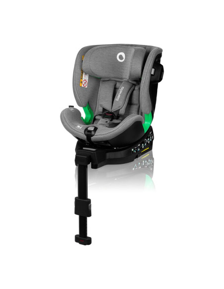 BN-LO-HARMONY_I-SIZE_GREY_CONCRETE_BAMBOO,Scaun auto, Lionelo, Harmony i-Size, Rotire 360 grade, Protectie laterala, Cu spatar r