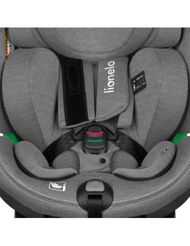 BN-LO-HARMONY_I-SIZE_GREY_CONCRETE_BAMBOO,Scaun auto, Lionelo, Harmony i-Size, Rotire 360 grade, Protectie laterala, Cu spatar r