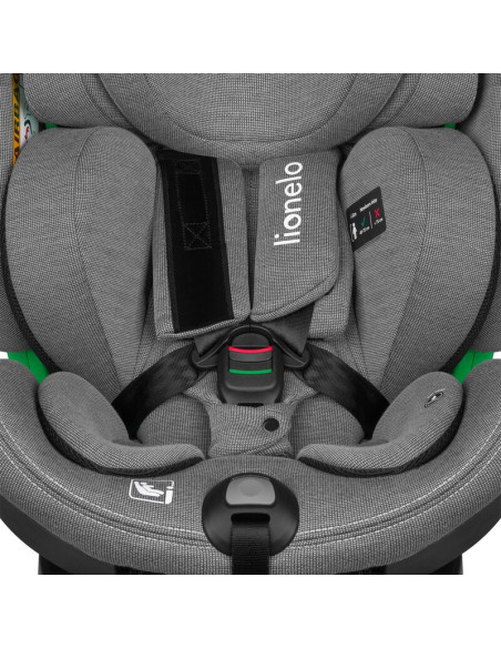 BN-LO-HARMONY_I-SIZE_GREY_CONCRETE_BAMBOO,Scaun auto, Lionelo, Harmony i-Size, Rotire 360 grade, Protectie laterala, Cu spatar r