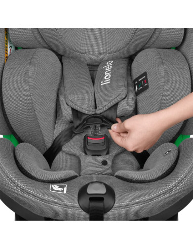 BN-LO-HARMONY_I-SIZE_GREY_CONCRETE_BAMBOO,Scaun auto, Lionelo, Harmony i-Size, Rotire 360 grade, Protectie laterala, Cu spatar r