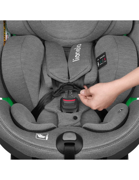 BN-LO-HARMONY_I-SIZE_GREY_CONCRETE_BAMBOO,Scaun auto, Lionelo, Harmony i-Size, Rotire 360 grade, Protectie laterala, Cu spatar r