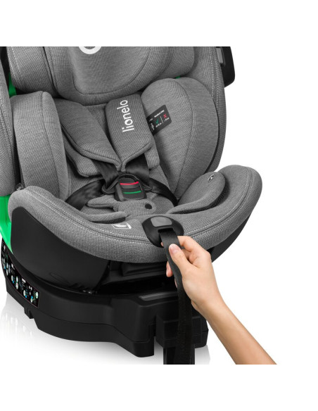 BN-LO-HARMONY_I-SIZE_GREY_CONCRETE_BAMBOO,Scaun auto, Lionelo, Harmony i-Size, Rotire 360 grade, Protectie laterala, Cu spatar r