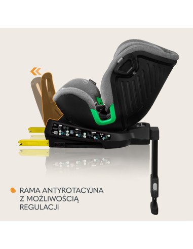 BN-LO-HARMONY_I-SIZE_GREY_CONCRETE_BAMBOO,Scaun auto, Lionelo, Harmony i-Size, Rotire 360 grade, Protectie laterala, Cu spatar r