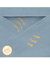 BN-LO-MUSLIN_HOODED_TOWEL_GREY_SKY,Prosop de baie, Lionelo, Cu gluga, Din muselina, 100% bumbac, 80x80 cm, Absorbtie eficienta, 