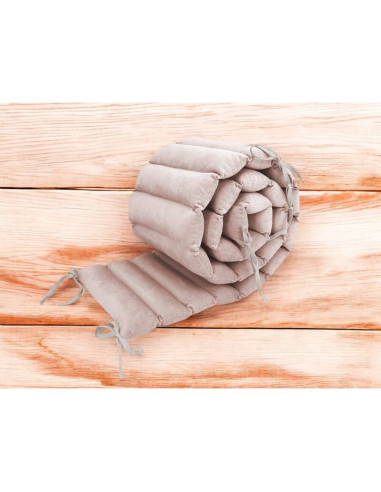 BN-6426972026581,Aparatoare pentru patut, MimiNu, Tip panou, Pentru patut, Lungime 180 cm, Din catifea, Beige Pink